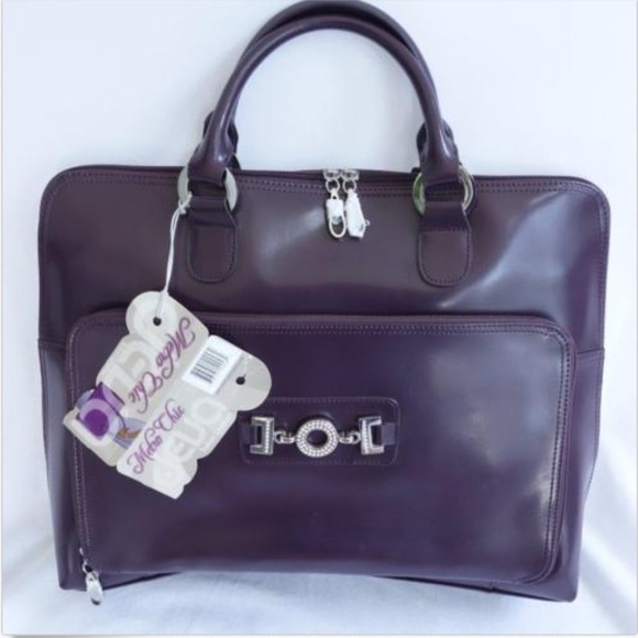 Jeva Metro Chic Handbags - Jeva Metro Chic Italian Leather Business Briefcase